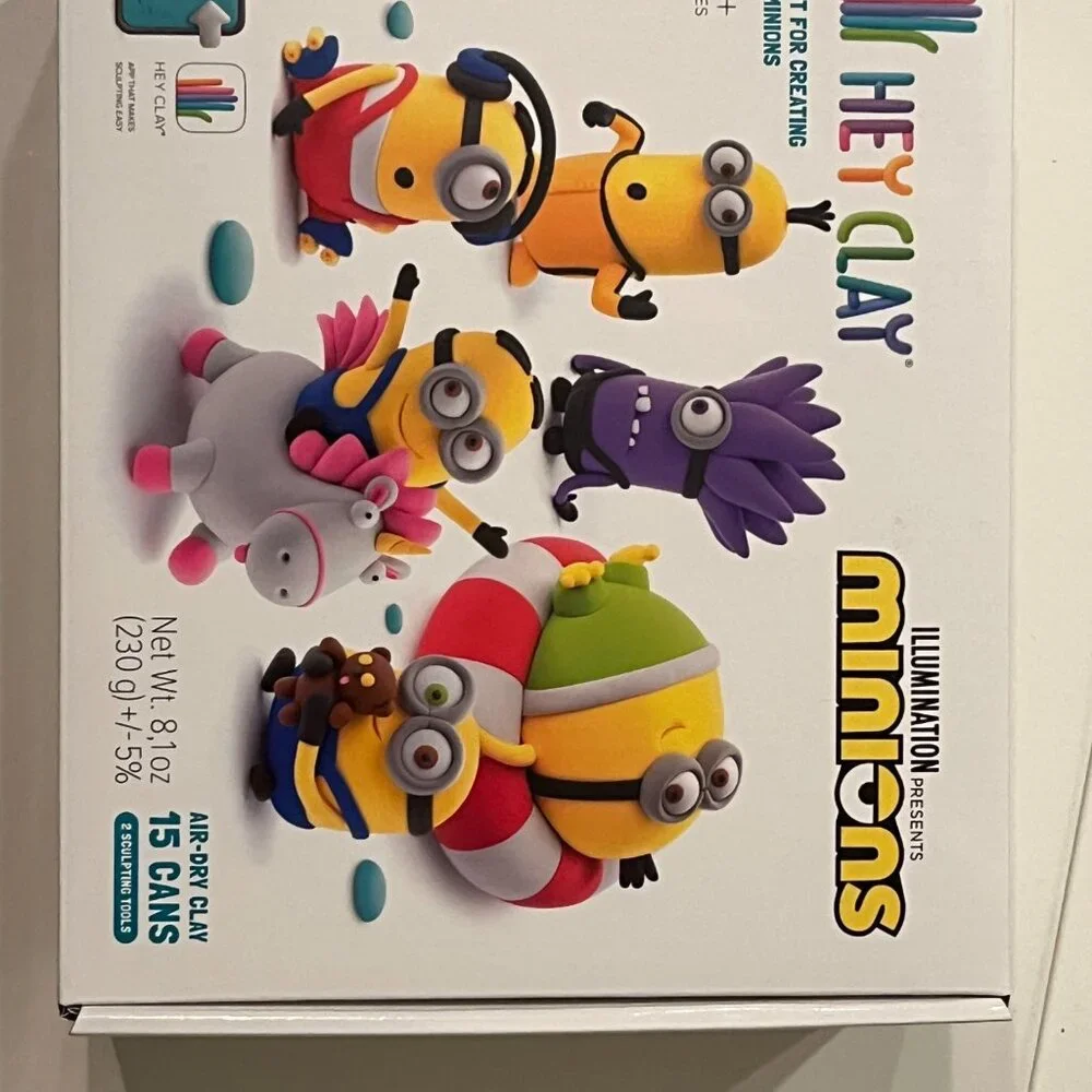Minions Despicable Me HEY CLAY  Creative Air Dry‎ Clay Kit 15 Color Cans  (NEW)